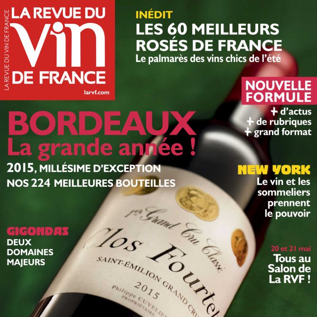 En kiosque, édition Revue du Vin de France / mois de Mai 2016 