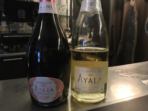 champagnes Ayala que j'ai adorés le plus : rosé N°8 et blanc de blancs grand cru 2008